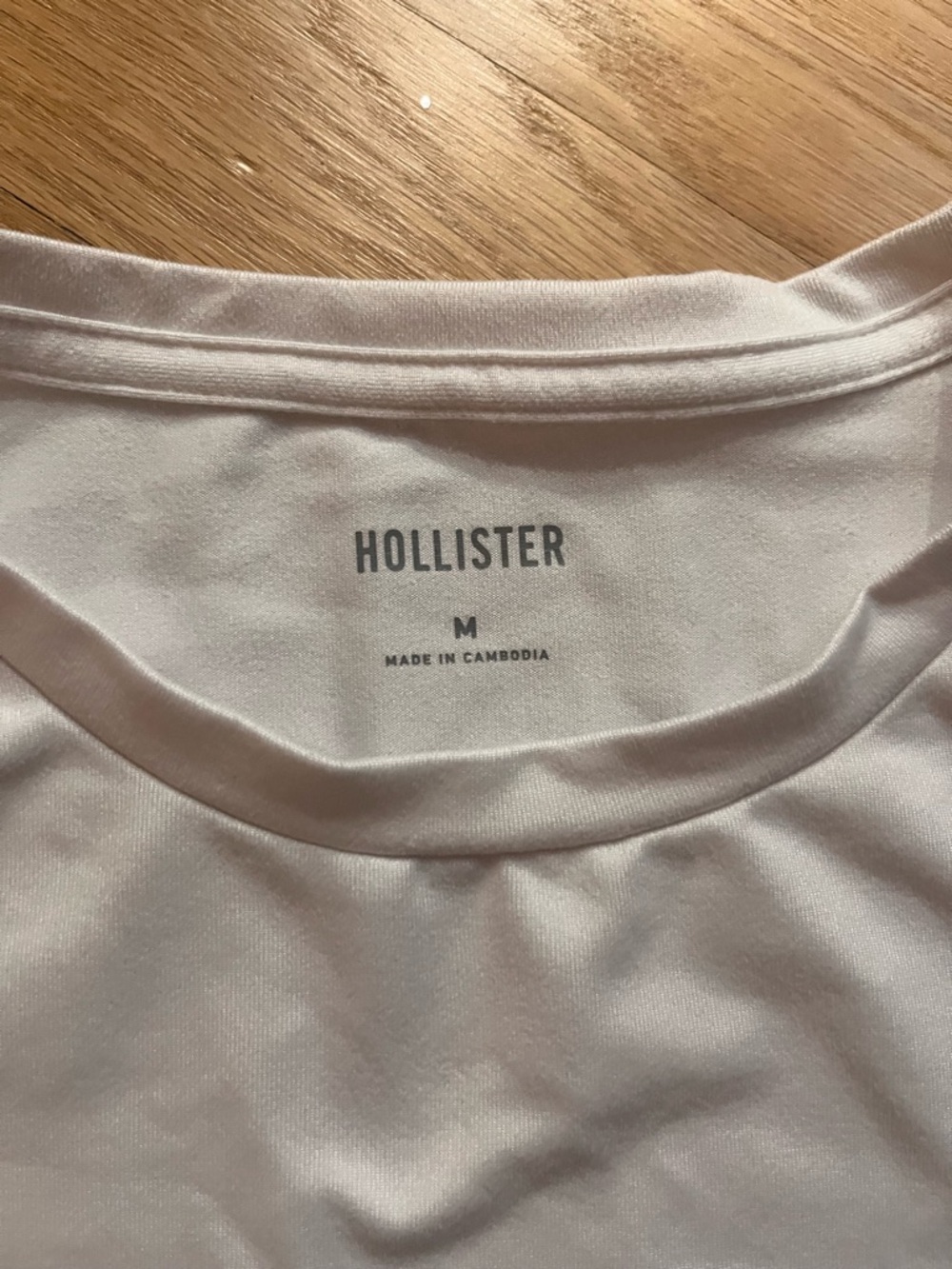 Hollister Soft White Scoop Neck Tee